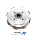 چهارشاخی-کلاچ-۶-پیچ-کامل-با-صفحه-۴-پیچ چهارشاخی چهارشاخی-کلاچ-6-پیچ موتور موتور-سیکلت چهارشاخی کلاچ ۶ پیچ کامل با صفحه ۴ پیچ برند آسا