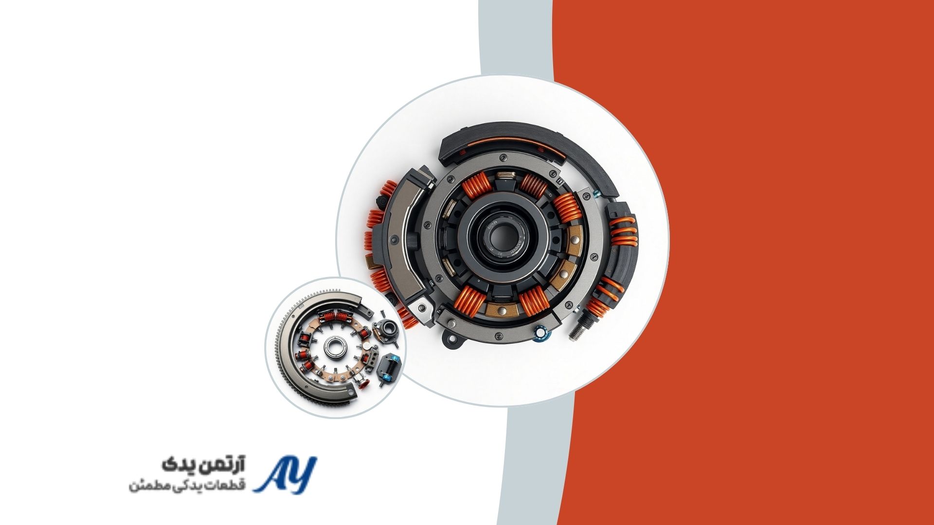 کتی کلاچ چیست نمای استودیویی واقع‌گرایانه از اجزای دمونتاژ شده کتی کلاچ موتورسیکلت. اجزای کلاچ موتورسیکلت شامل فنرها و صفحات اصطکاکی، با هایلایت‌های نارنجی و آبی. عکاسی صنعتی با جزئیات بالا از کیت کتی کلاچ موتورسیکلت پرفورمنس. کلاچ چندصفحه‌ای موتور سیکلت در نمای باز شده با متریال فلزی کروم و مس. تصویر ماکرو از صفحات اصطکاکی و دیسک‌های کلاچ موتورسیکلت. قطعات دمونتاژ شده کتی کلاچ با رنگ‌های اشباع شده (قرمز، آبی، نارنجی) روی زمینه روشن. نمای سه‌رخ از سَبَد کلاچ پیشرفته موتورسیکلت در محیط استودیویی تمیز. فنرها و واشرهای کلاچ موتورسیکلت با پرداخت فلزی دقیق و نورپردازی نرم. اجزای مکانیکی داخلی کلاچ موتور سیکلت، تمرکز بر جزئیات ماشین‌کاری شده. نمایش بصری قطعات کلاچ مخصوص مسابقات، رنگ‌های زنده روی فلزات خاکستری. چیدمان قطعات یدکی کلاچ موتورسیکلت، شامل صفحه خورشیدی و فنرهای سنگین. تصویر محصول با کیفیت بالا از مجموعه قطعات کلاچ با مرکز آبی آنودایز شده. نمای بالا به پایین از کتی کلاچ موتور سیکلت، تأکید بر کنتراست رنگی. قطعات داخلی کلاچ موتورسیکلت مدل مسابقه‌ای با رنگ‌های جذاب و گیرا. نمای نزدیک از صفحه فشاری و رینگ‌های کلاچ موتورسیکلت در نورپردازی استودیویی. کیت اورهال کلاچ موتور سیکلت شامل فنرهای پررنگ نارنجی. تصویر واقع‌گرایانه از طراحی صنعتی اجزای کلاچ با جزئیات دقیق متریال. اجزای کلاچ موتورسیکلت با تم رنگی صنعتی (خاکستری، مسی، آبی براق). نمای انفجاری تمیز از مجموعه کلاچ یک موتور پرقدرت. قطعات مکانیکی کتی کلاچ موتور سیکلت، عکاسی مینیمال با فوکوس عمیق.